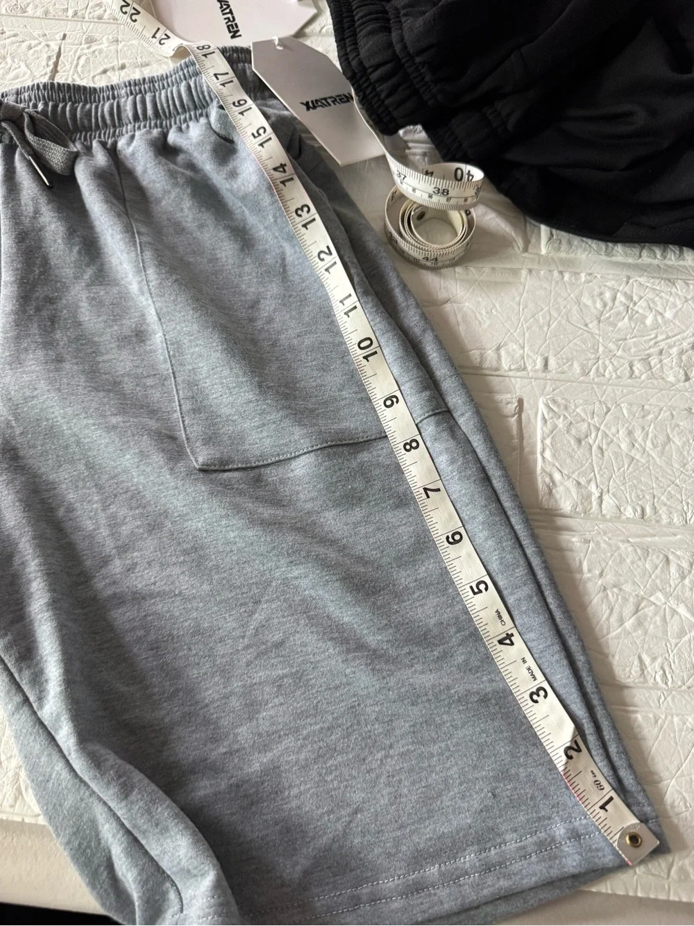 New Shorts Boy 11-12Y Kids Elastic-Waist Knit Shorts - Gray & Black